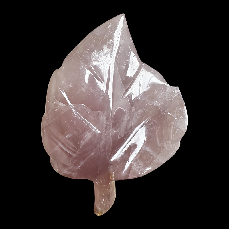 Feuille en Quartz rose - Pièce unique - 202407_133