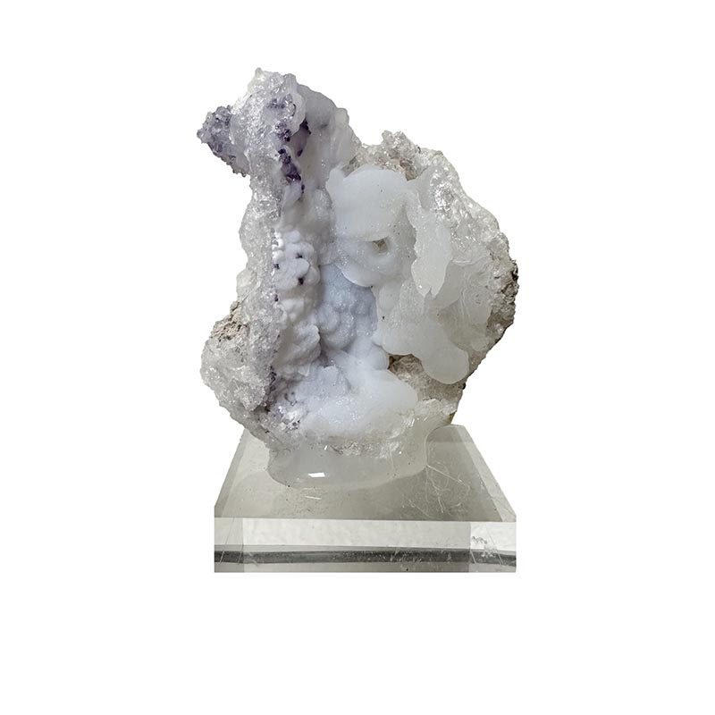 Géode de Calcédoine et Fluorite - Pièce unique - 202410_63