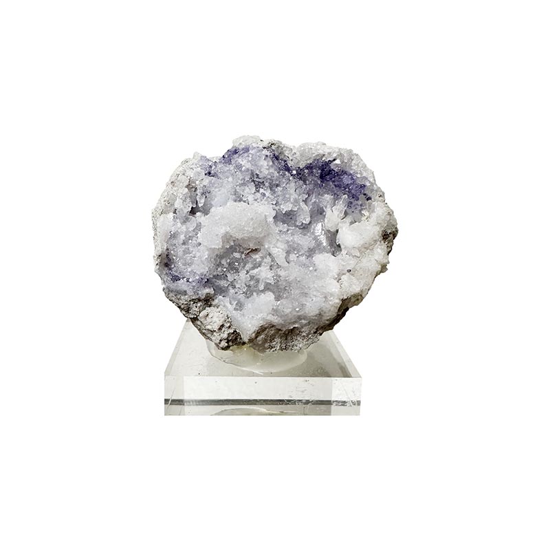 Géode de Calcédoine et Fluorite - Pièce unique - 202410_66