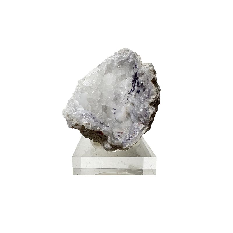 Géode de Calcédoine et Fluorite - Pièce unique - 202410_75