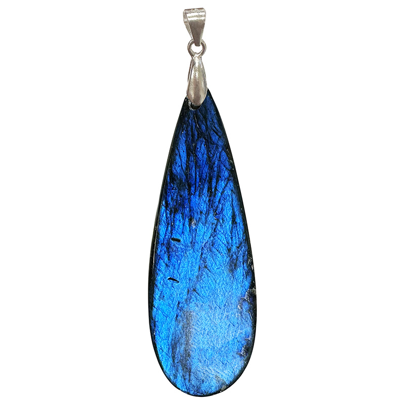 Pendentif en Labradorite bleue extra - Pièce unique - 202412_49