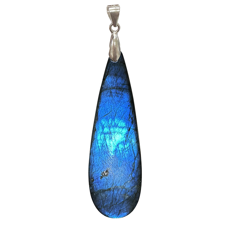 Pendentif en Labradorite bleue extra - Pièce unique - 202412_50