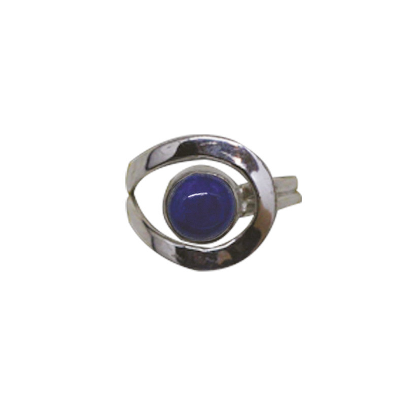 Bague Réglable Lapis Lazuli et Argent 0.925 Rhodié - La pièce