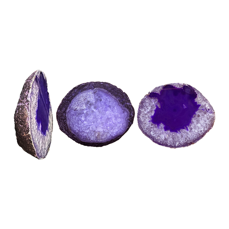 Agate tranche épaisse teintée violette LE KG