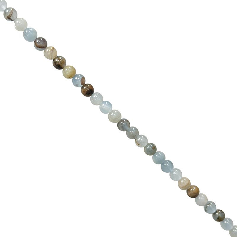 Collier en Aragonite Bleue Argentine - Perles de 6 mm