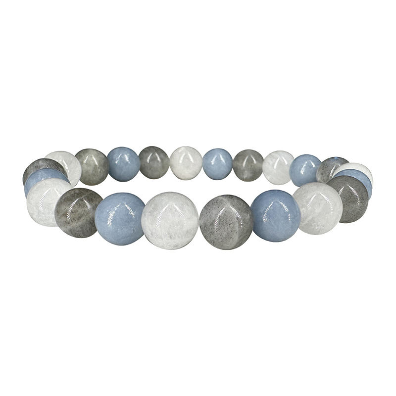 Bracelet pierre de lune, Angelite et Labradorite