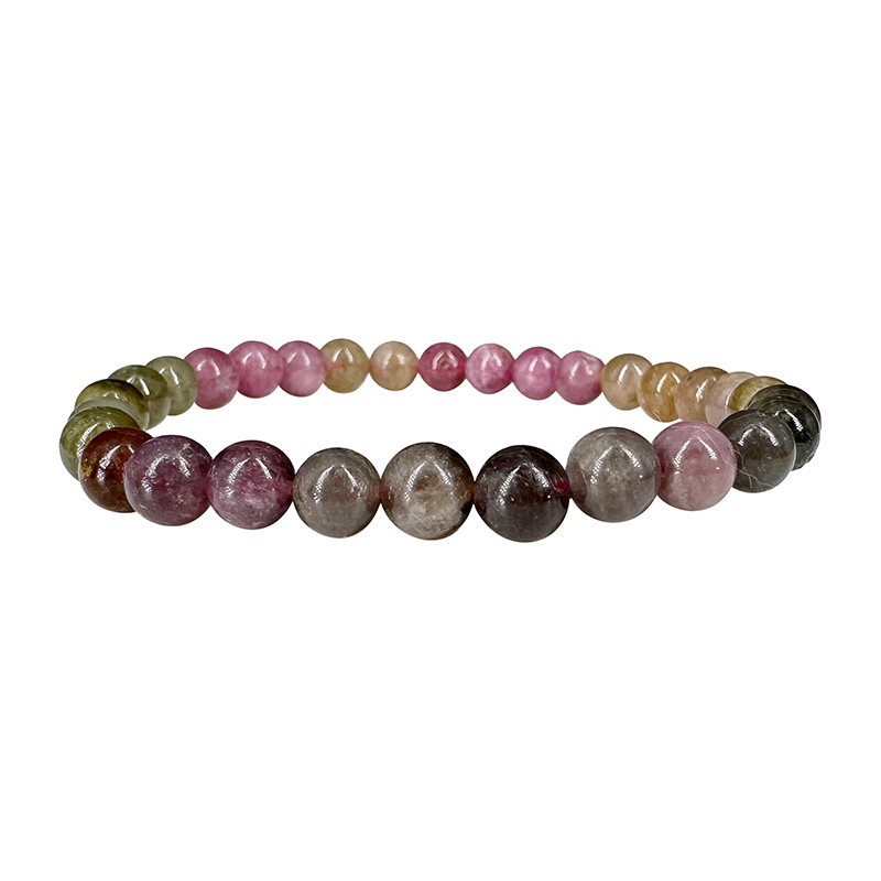 Bracelet Tourmaline multicolore 6 mm