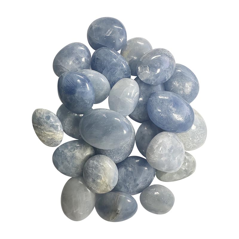 Calcite bleue galets polis