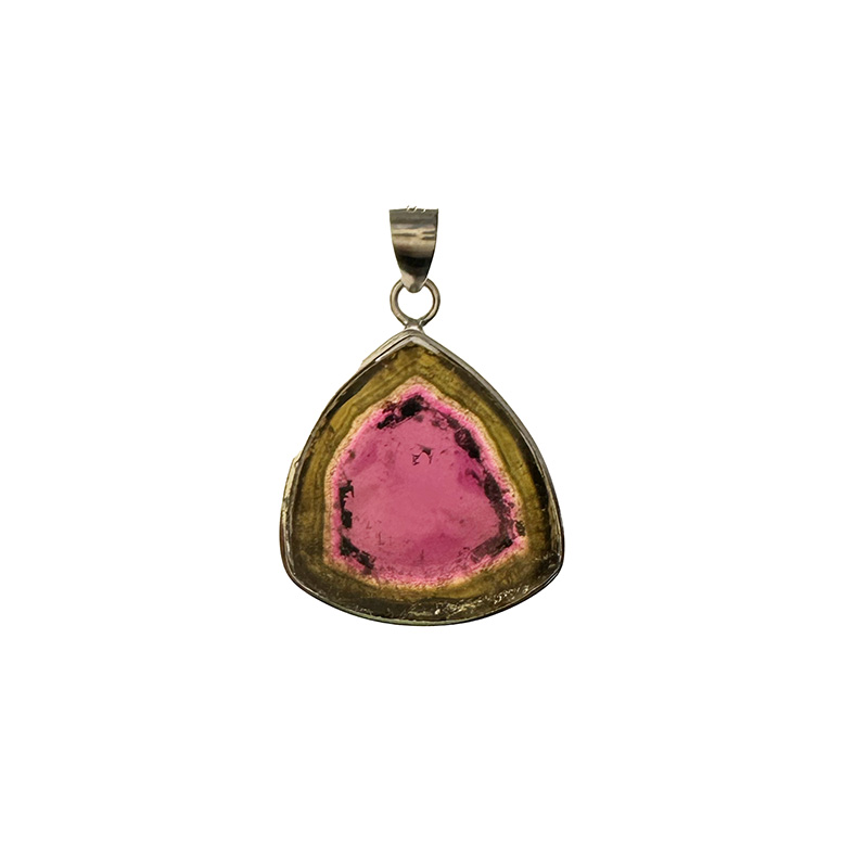 Pendentif Tourmaline melon d'eau - Pièce unique - 202501_02