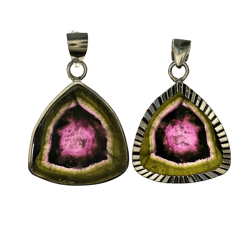 Pendentif Tourmaline melon d'eau - Pièce unique - 202501_03