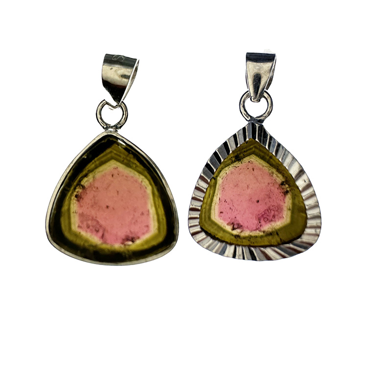 Pendentif Tourmaline melon d'eau - Pièce unique - 202501_06