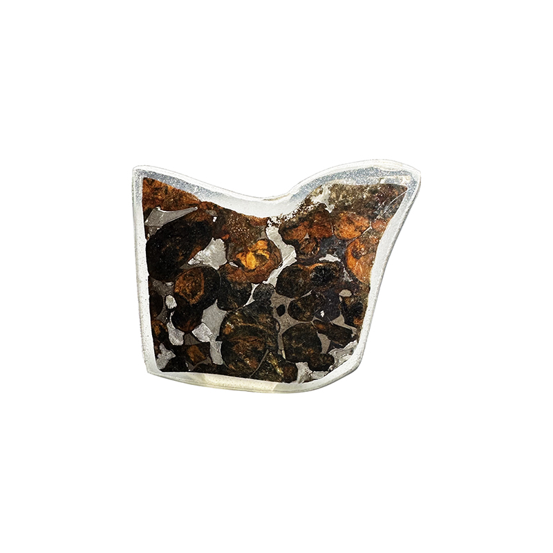 Météorite Pallasite Plaque - Pièce unique - 202501_117