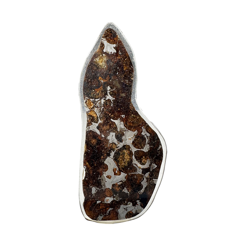 Météorite Pallasite Plaque - Pièce unique - 202501_125