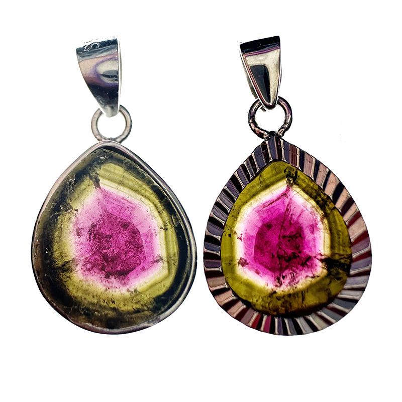 Pendentif Tourmaline melon d'eau - Pièce unique - 202501_96