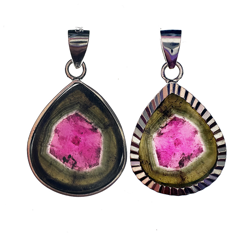 Pendentif Tourmaline melon d'eau - Pièce unique - 202501_98