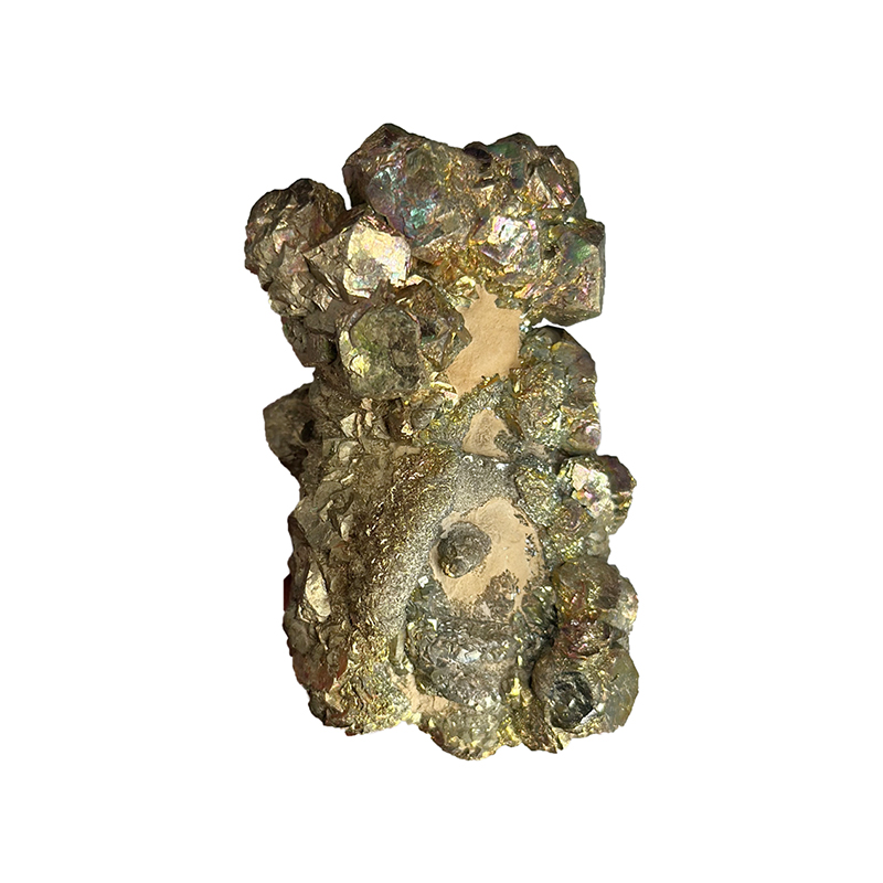 Rainbow Pyrite sur Limonite - Pièce unique - 202502_08