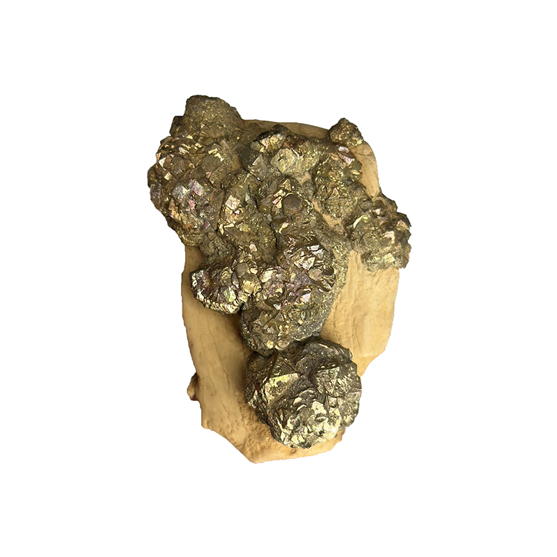 Rainbow Pyrite sur Limonite - Pièce unique - 202502_11